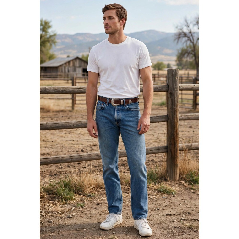Levi's Mens 29x34 501 XX Classic Fit Jeans Medium Wash Vtg. Denim Straight Leg